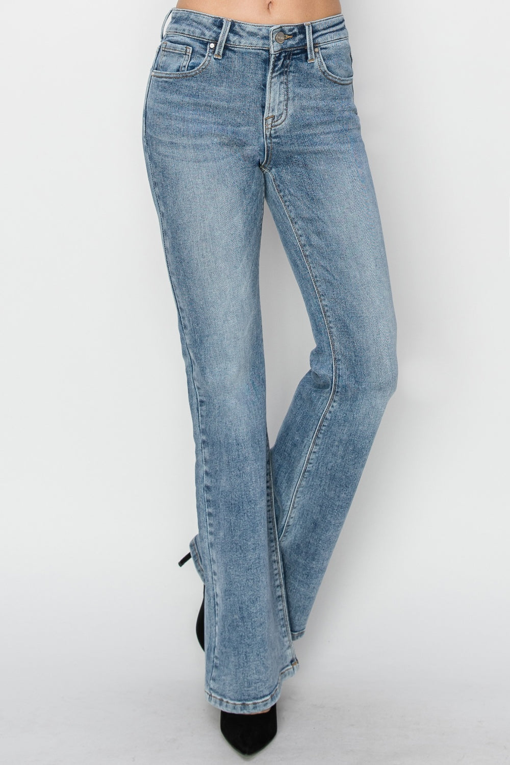 RISEN Full Size Mid Rise Bootcut Jeans - Jsopretty.com