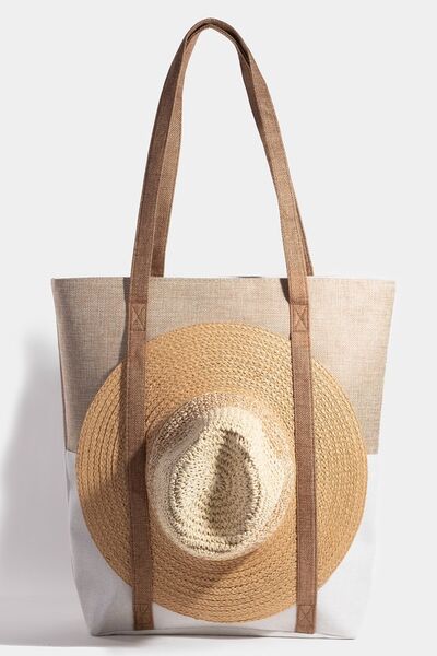 Fame Two Tone Hat Carrier Canvas Tote Bag - Jsopretty.com