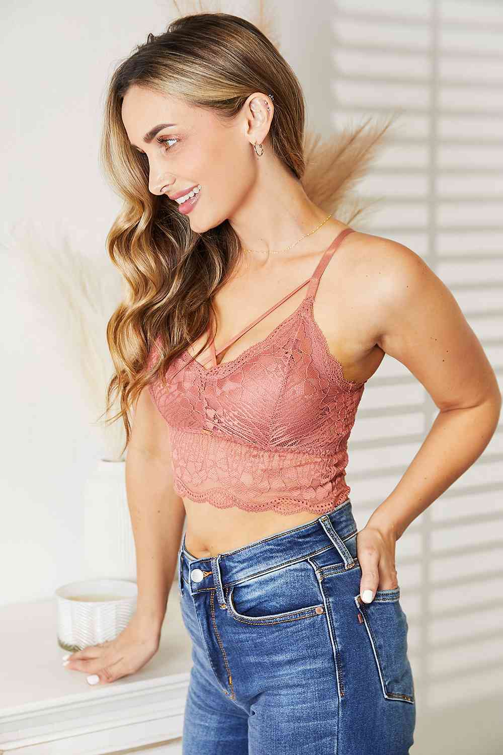 JadyK Luna Crisscross Front Lace Bralette - Jsopretty.com