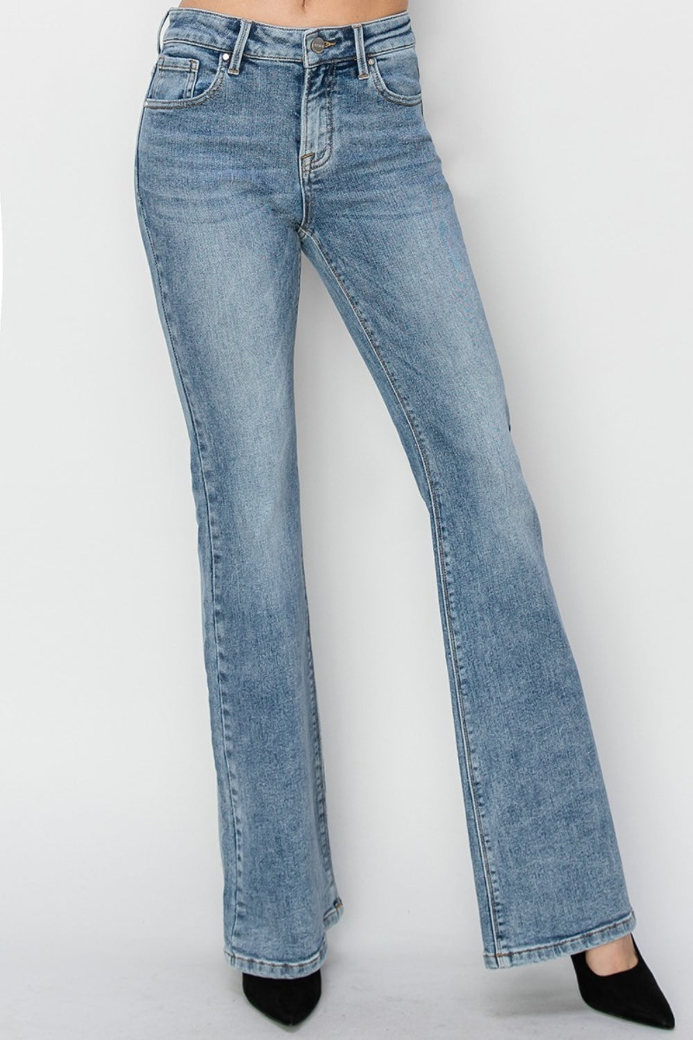 RISEN Full Size Mid Rise Bootcut Jeans - Jsopretty.com