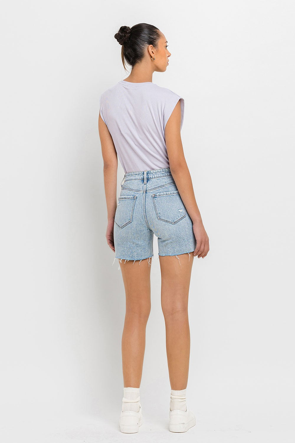 Vervet by Flying Monkey High Rise Denim Shorts - Jsopretty.com