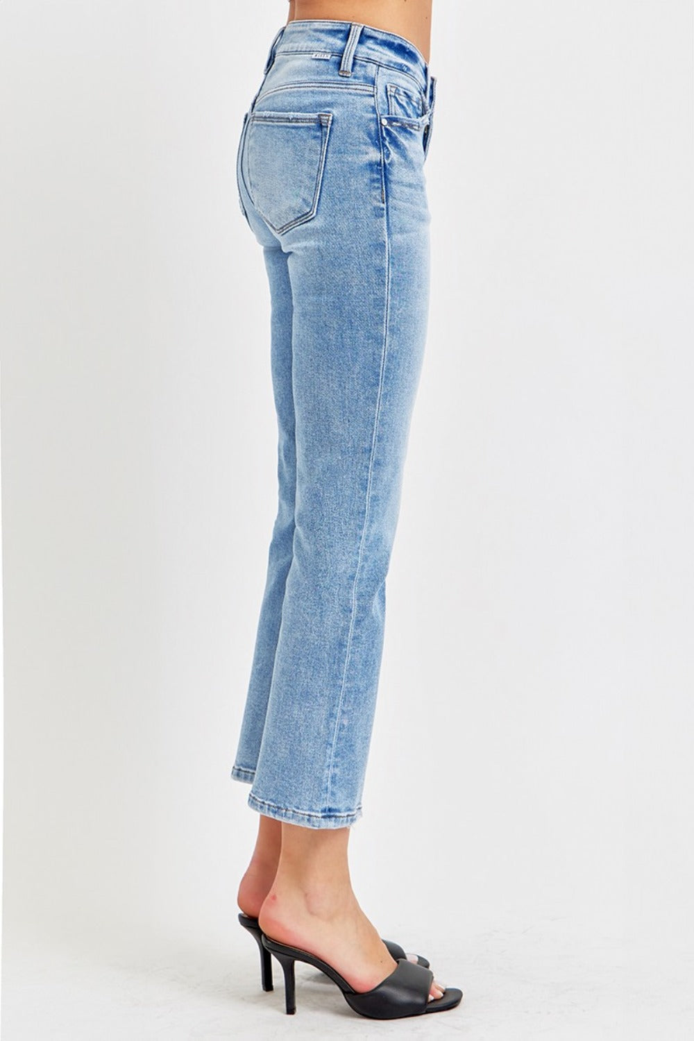 RISEN Full Size Low Rise Crop Slim Straight Jeans - Jsopretty.com