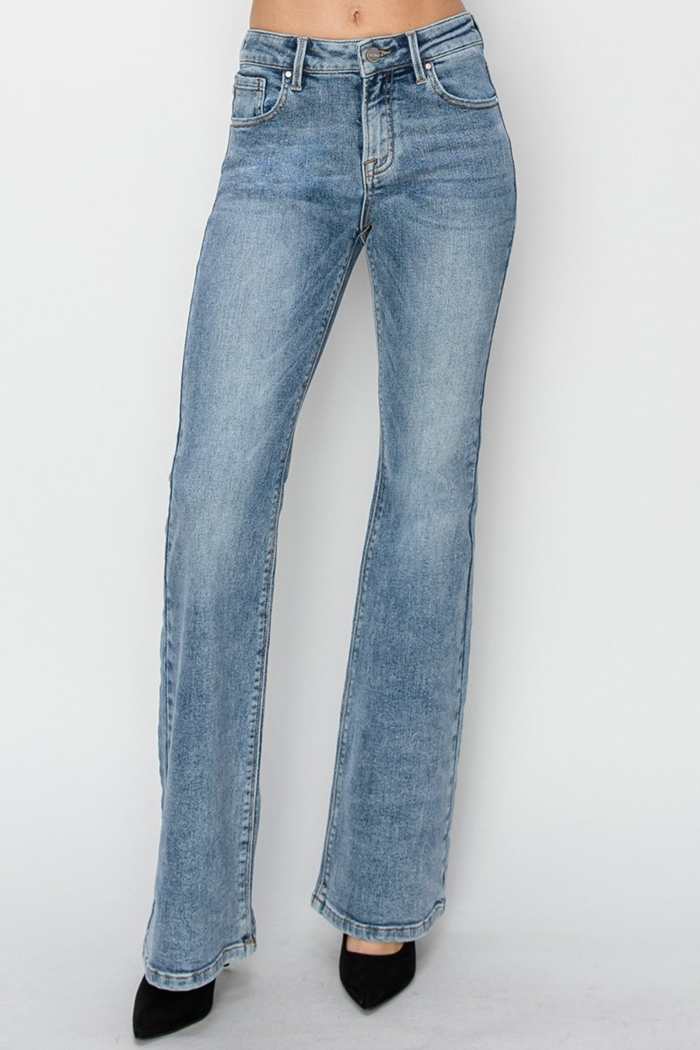 RISEN Full Size Mid Rise Bootcut Jeans - Jsopretty.com