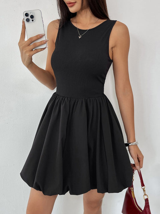 Perfee Ruched Sleeveless Mini Dress - Jsopretty.com