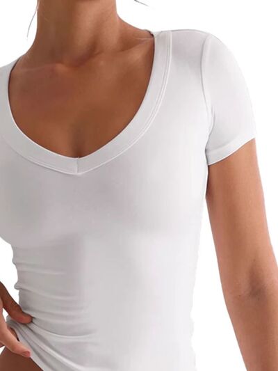 Lovelet Scoop Neck Short Sleeve T-Shirt - Jsopretty.com