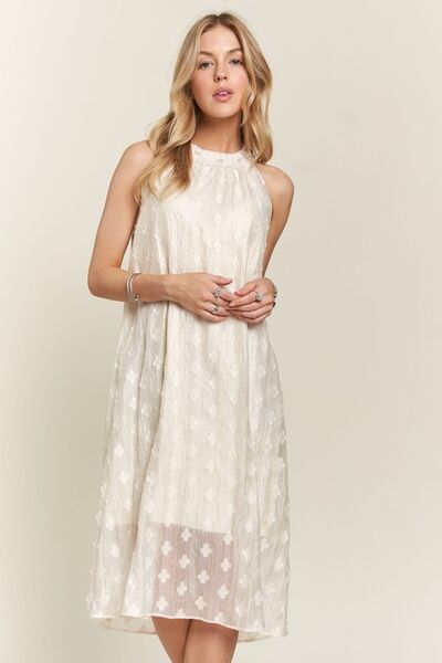 Grecian Neck Midi Dress - Jsopretty.com