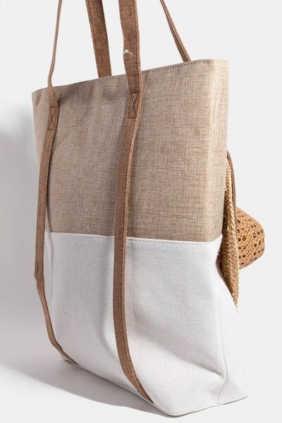 Fame Two Tone Hat Carrier Canvas Tote Bag - Jsopretty.com