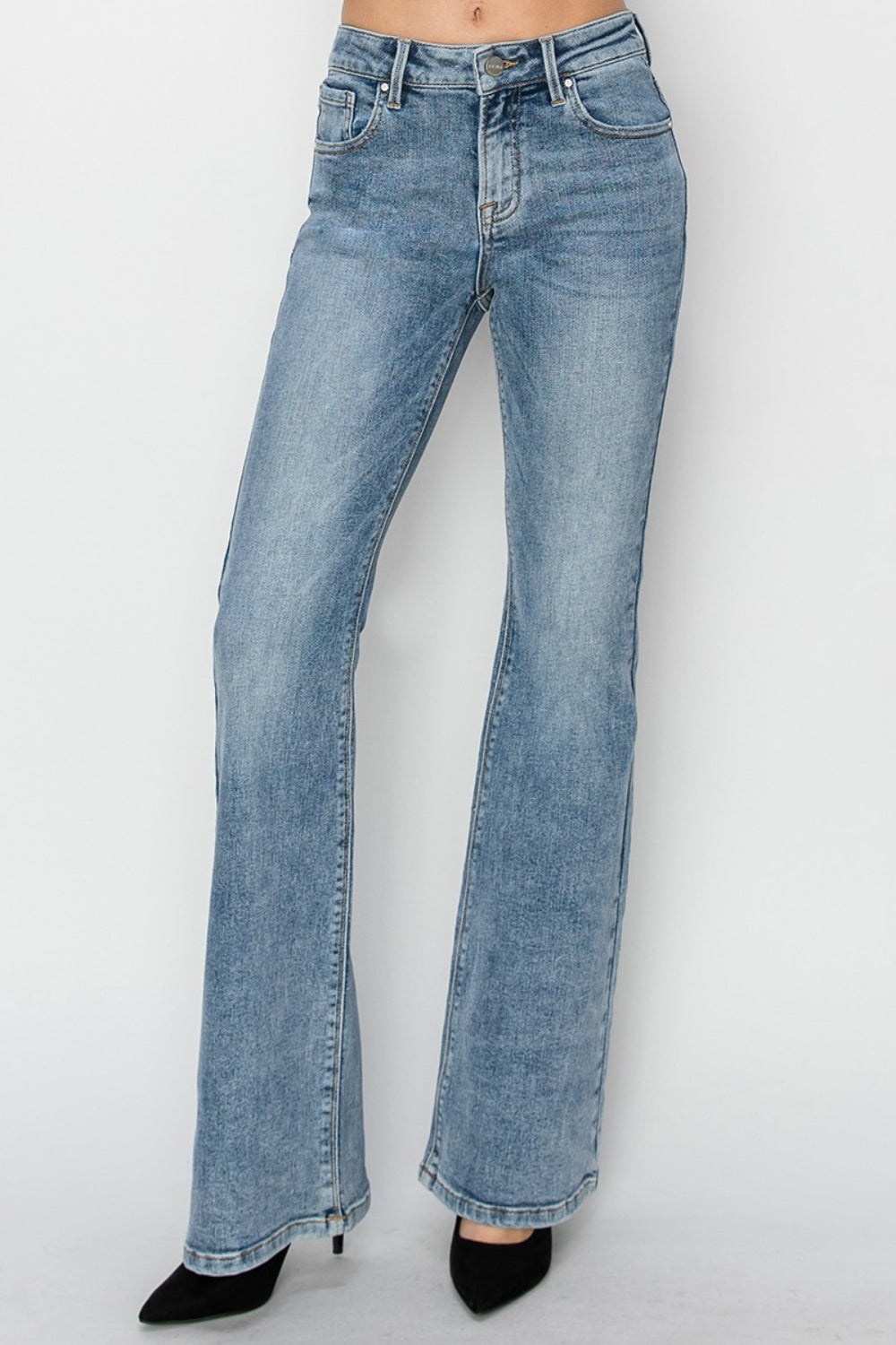 RISEN Full Size Mid Rise Bootcut Jeans - Jsopretty.com