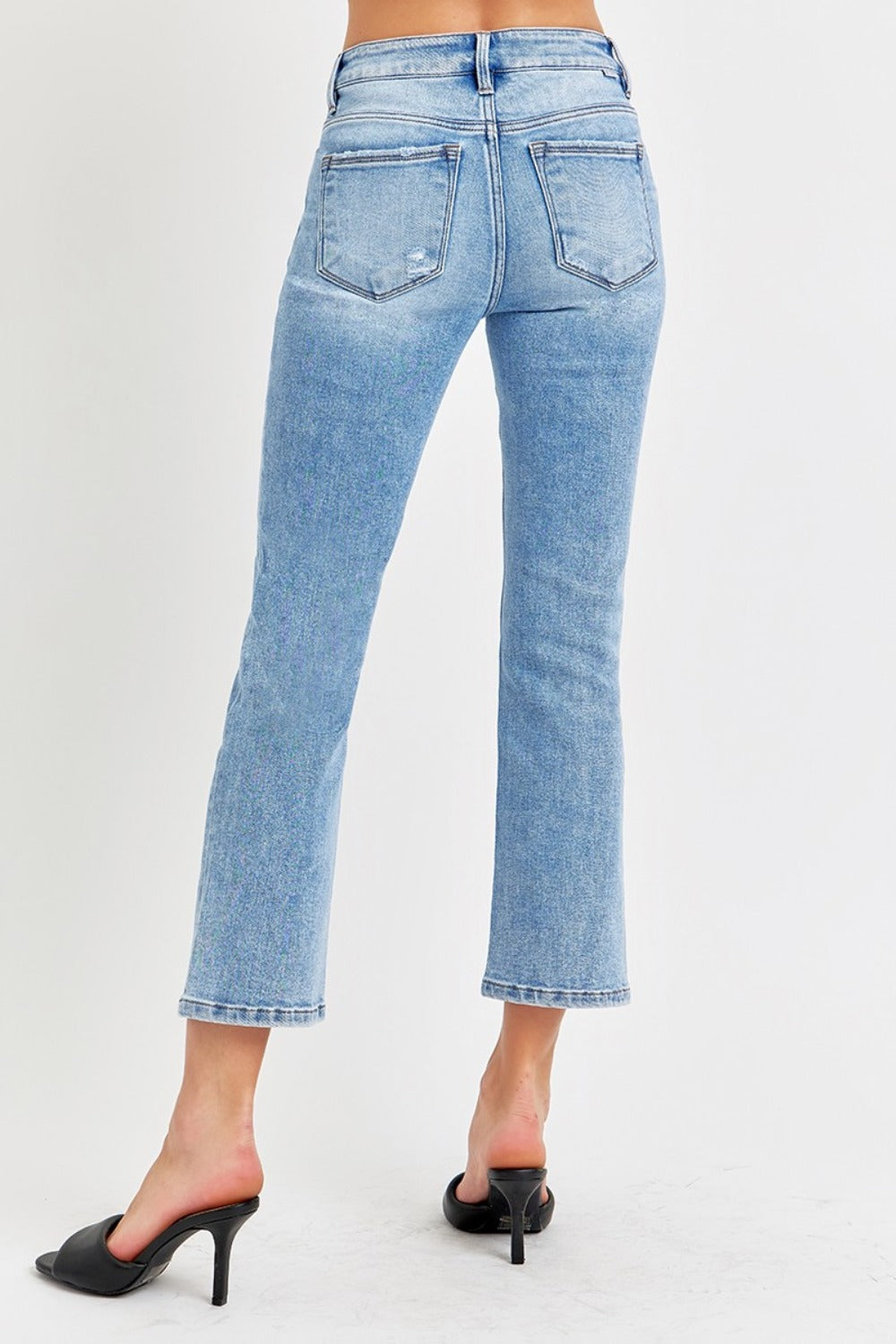 RISEN Full Size Low Rise Crop Slim Straight Jeans - Jsopretty.com