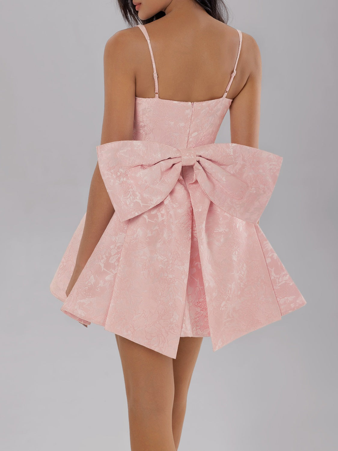 Satin Mini Cami Dress with Bow - Jsopretty.com