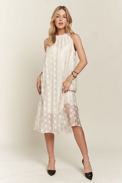 Grecian Neck Midi Dress - Jsopretty.com