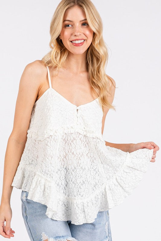 Mittoshop Textured V-Neck Cami - Jsopretty.com