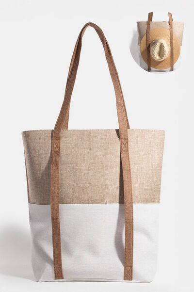 Fame Two Tone Hat Carrier Canvas Tote Bag - Jsopretty.com